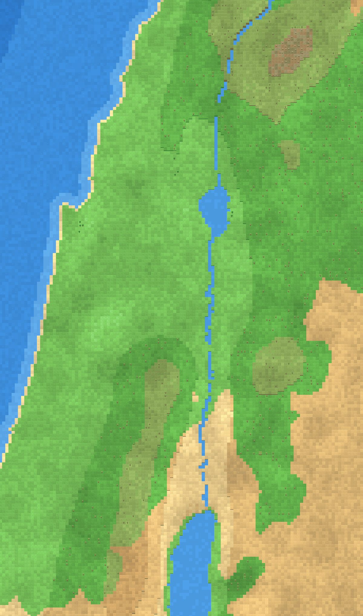 Map of the land of Israel with the route of the Life of Jesus journey